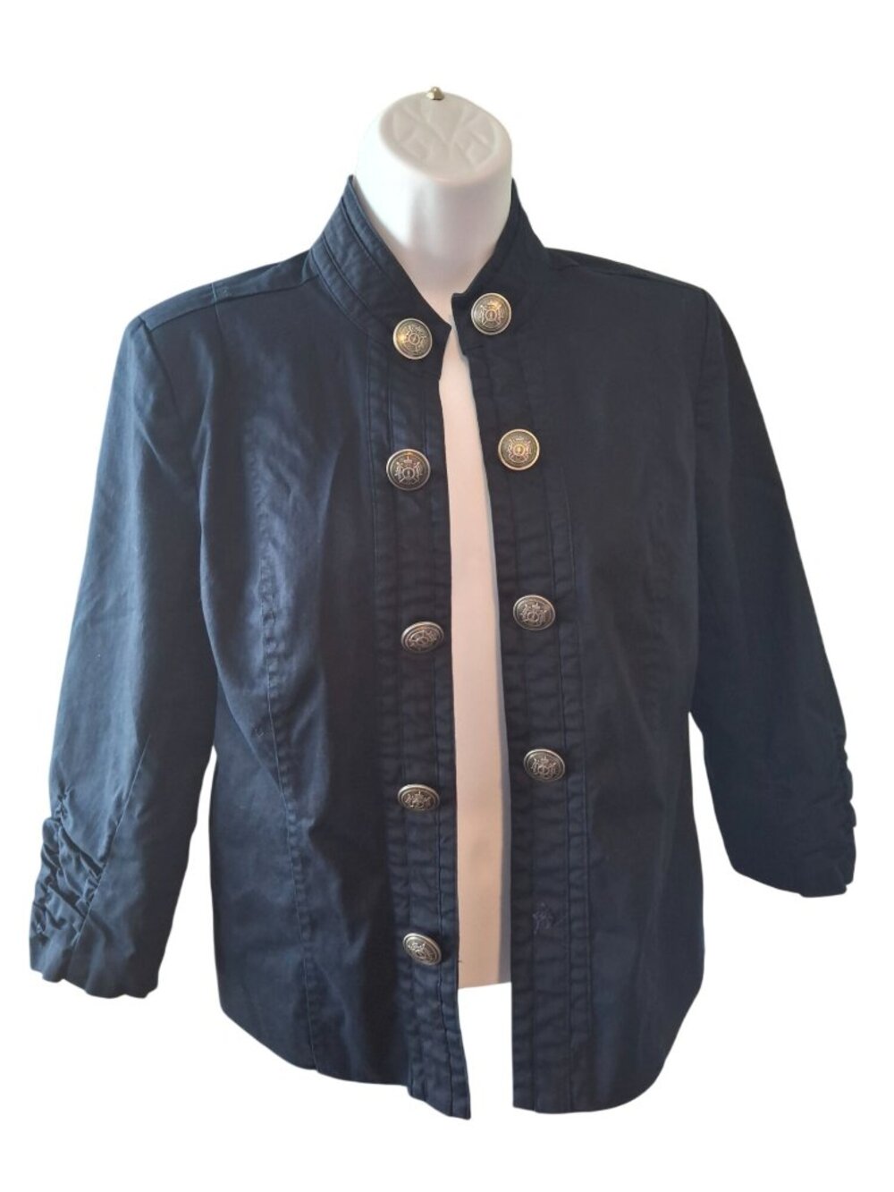 Madison Michelle  Military Jacket Navy Small Nautical Preppy Coastal Chic